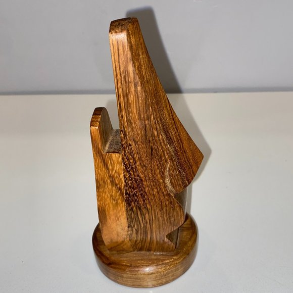 Wooden Nose Shaped Eyeglass Holder Spectacle Display Stand Face 6 inches - Picture 2 of 6